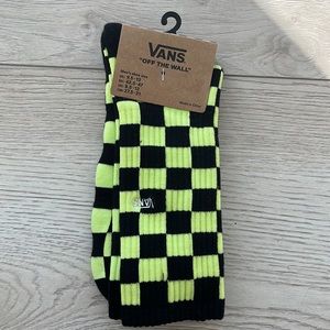 Vans green and black checkered Socks